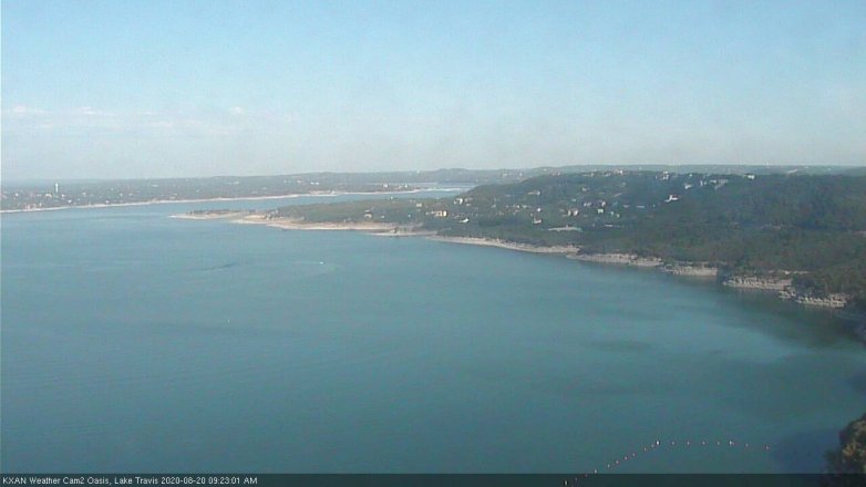 Lake Travis webcam, August 20, 2020 9:25 AM CT