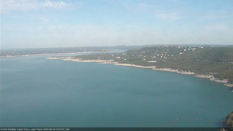 Lake Travis webcam, August 20, 2020 10:25 AM CT