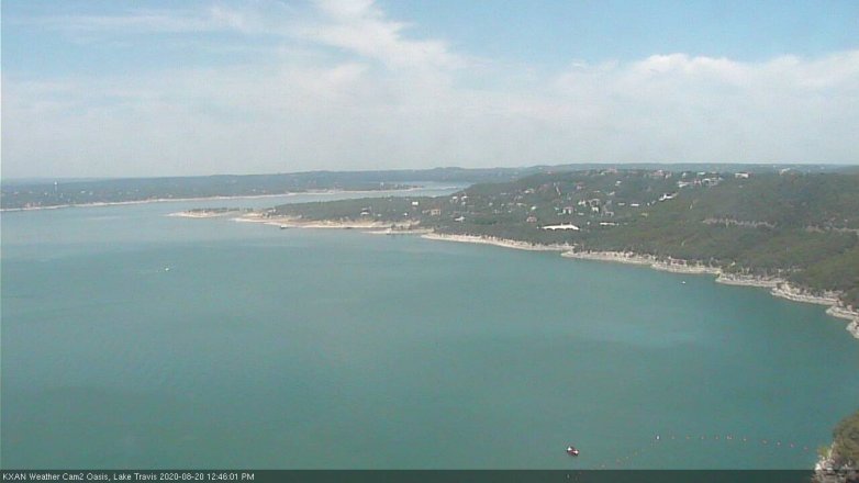 Lake Travis webcam, August 20, 2020 12:45 PM CT