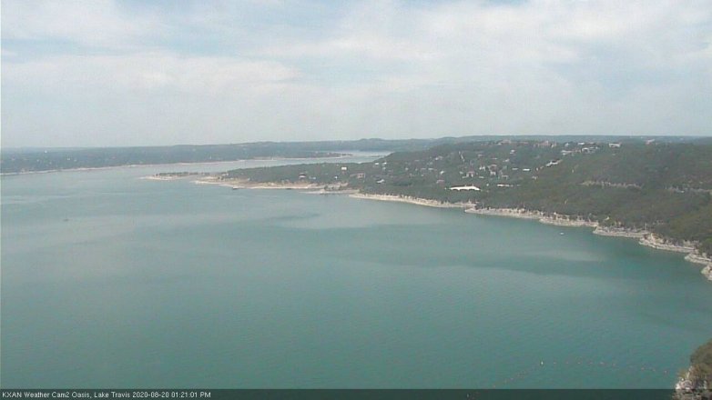 Lake Travis webcam, August 20, 2020 1:25 PM CT