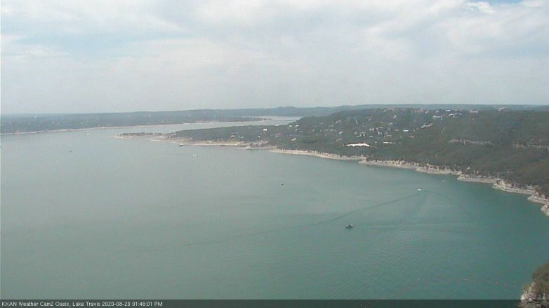 Lake Travis webcam, August 20, 2020 1:45 PM CT