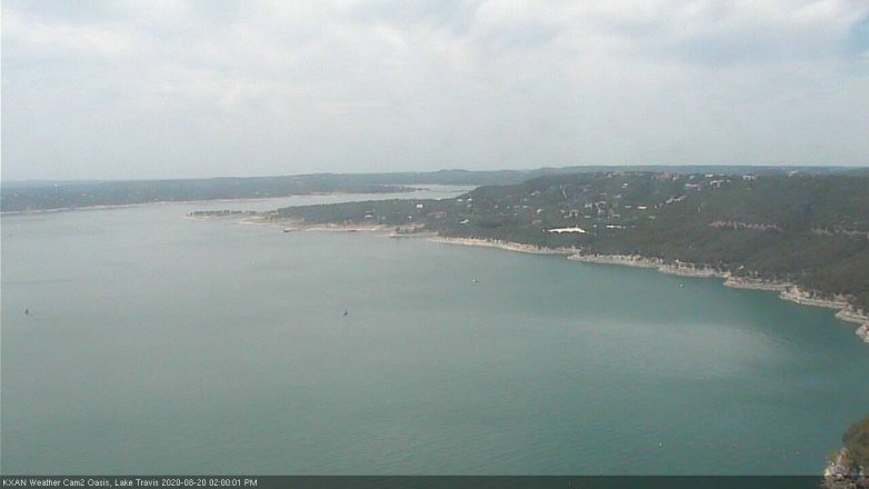 Lake Travis webcam, August 20, 2020 2:00 PM CT