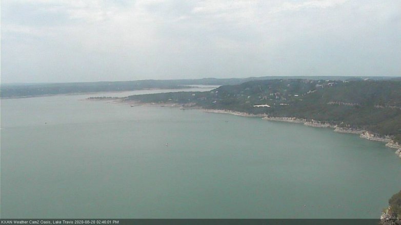 Lake Travis webcam, August 20, 2020 2:45 PM CT