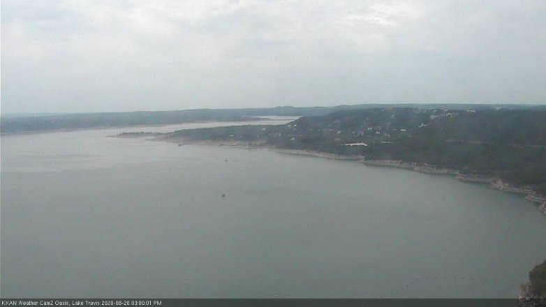 Lake Travis webcam, August 20, 2020 3:00 PM CT