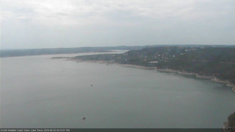 Lake Travis webcam, August 20, 2020 3:25 PM CT