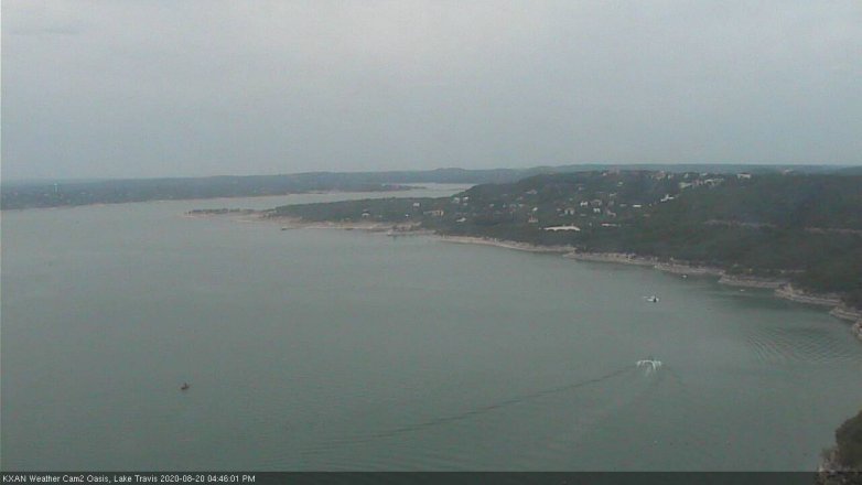 Lake Travis webcam, August 20, 2020 4:45 PM CT