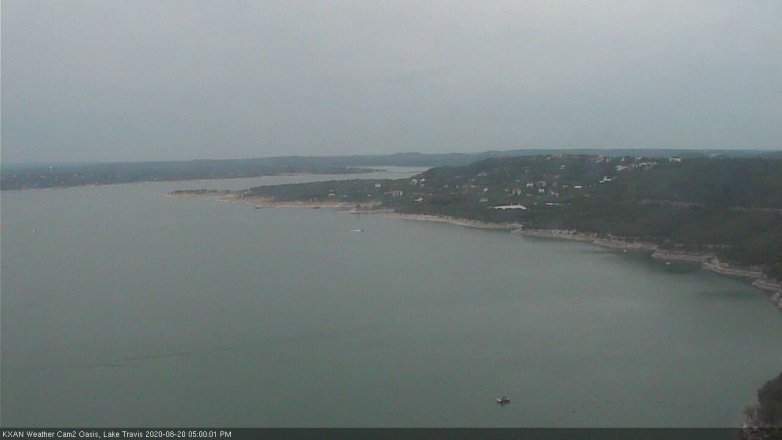 Lake Travis webcam, August 20, 2020 5:00 PM CT