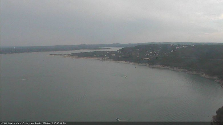 Lake Travis webcam, August 20, 2020 5:45 PM CT