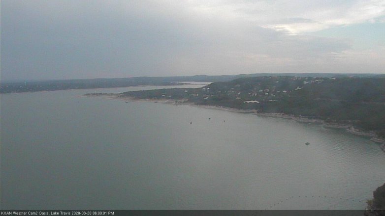 Lake Travis webcam, August 20, 2020 6:00 PM CT