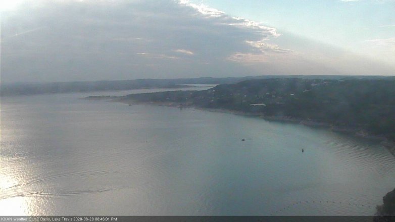 Lake Travis webcam, August 20, 2020 6:45 PM CT