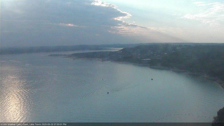 Lake Travis webcam, August 20, 2020 7:00 PM CT