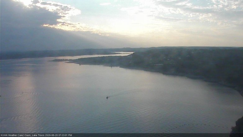 Lake Travis webcam, August 20, 2020 7:25 PM CT