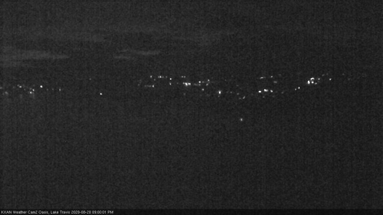 Lake Travis webcam, August 20, 2020 9:00 PM CT
