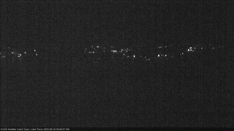 Lake Travis webcam, August 20, 2020 9:45 PM CT