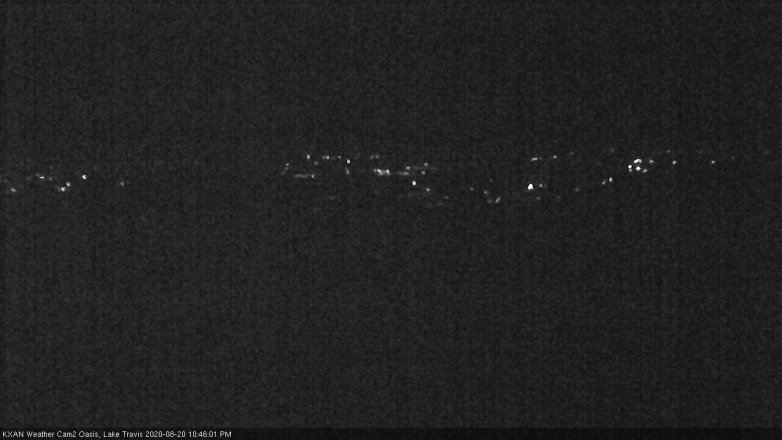 Lake Travis webcam, August 20, 2020 10:45 PM CT