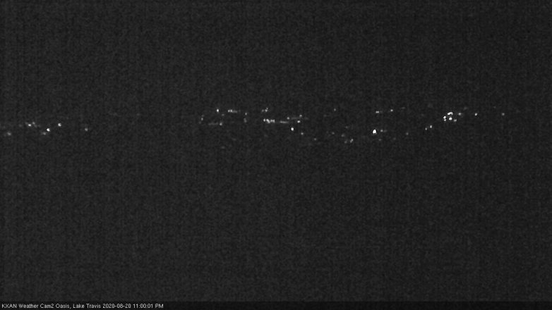 Lake Travis webcam, August 20, 2020 11:00 PM CT