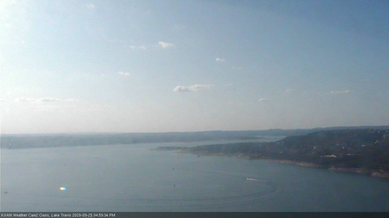 Lake Travis webcam, September 25, 2020 5:00 PM CT