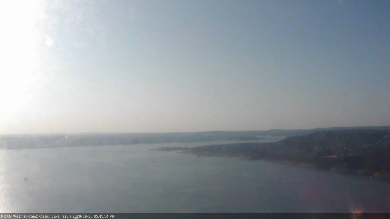 Lake Travis webcam, September 25, 2020 5:45 PM CT