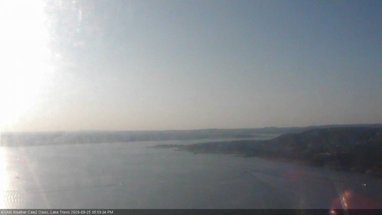 Lake Travis webcam, September 25, 2020 6:00 PM CT