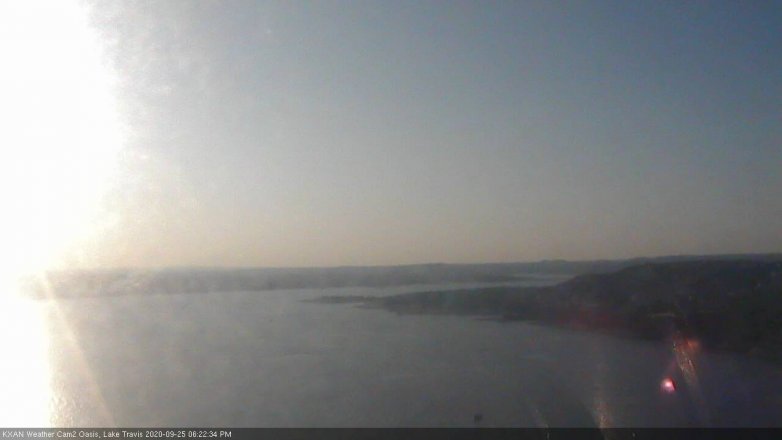 Lake Travis webcam, September 25, 2020 6:25 PM CT