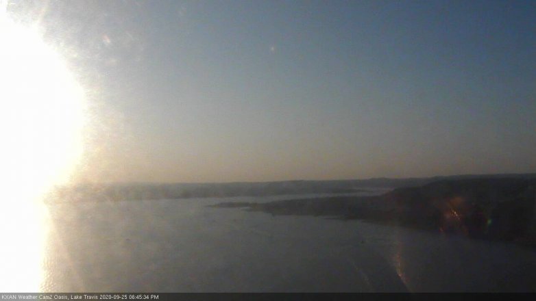 Lake Travis webcam, September 25, 2020 6:45 PM CT
