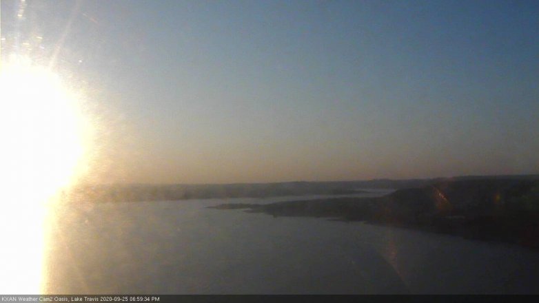 Lake Travis webcam, September 25, 2020 7:00 PM CT