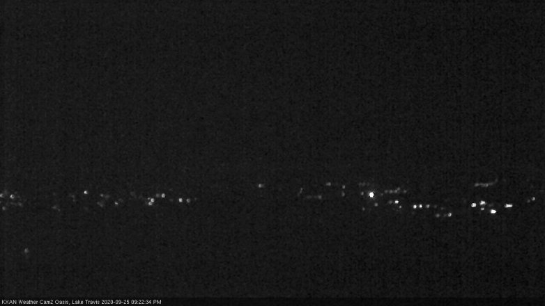 Lake Travis webcam, September 25, 2020 9:25 PM CT
