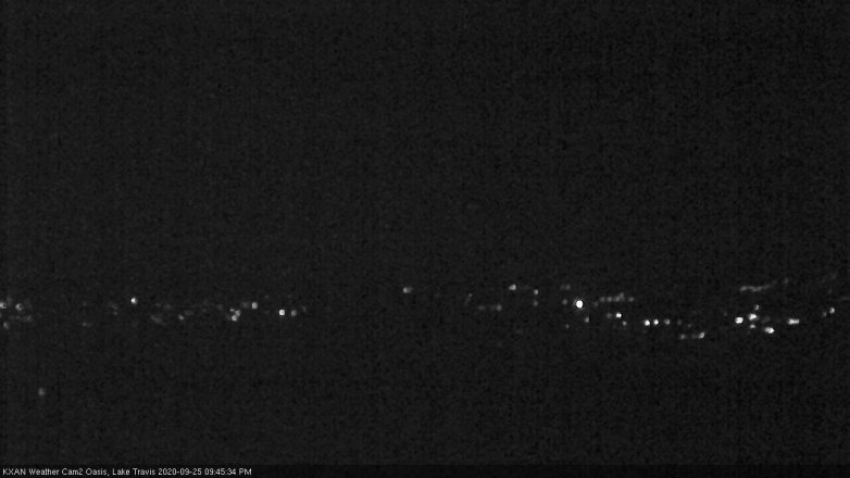 Lake Travis webcam, September 25, 2020 9:45 PM CT