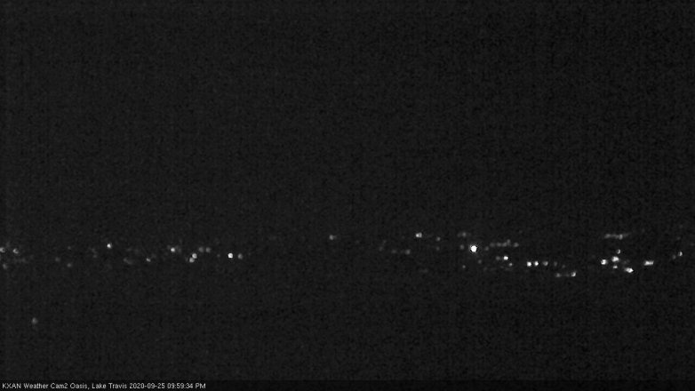 Lake Travis webcam, September 25, 2020 10:00 PM CT