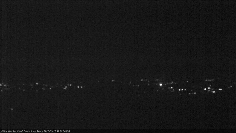 Lake Travis webcam, September 25, 2020 10:25 PM CT