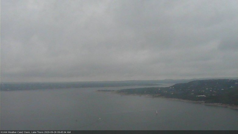 Lake Travis webcam, September 26, 2020 9:45 AM CT