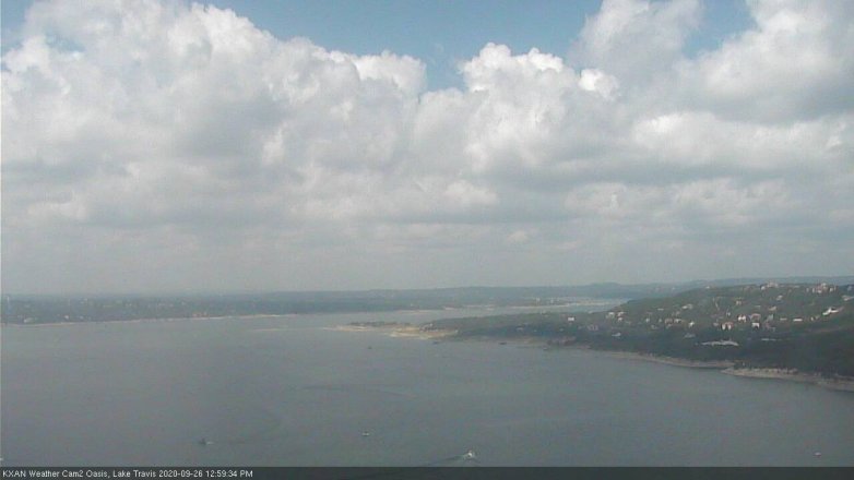 Lake Travis webcam, September 26, 2020 1:00 PM CT