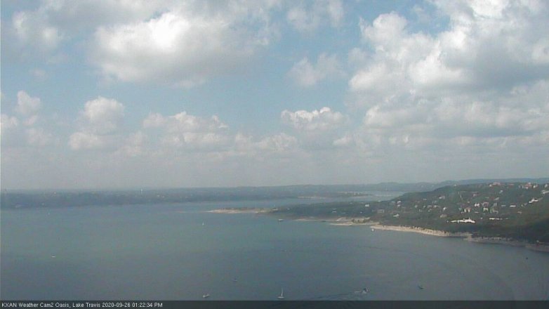Lake Travis webcam, September 26, 2020 1:25 PM CT