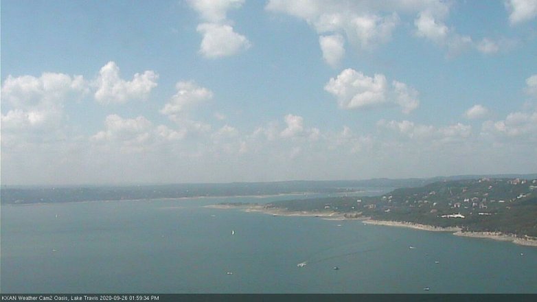 Lake Travis webcam, September 26, 2020 2:00 PM CT