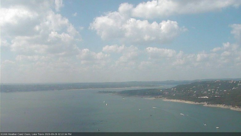 Lake Travis webcam, September 26, 2020 2:25 PM CT