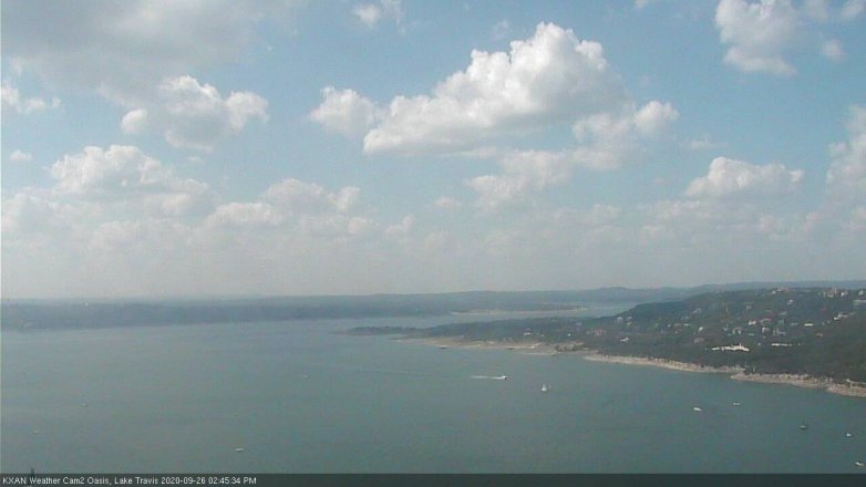 Lake Travis webcam, September 26, 2020 2:45 PM CT