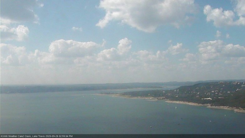 Lake Travis webcam, September 26, 2020 3:00 PM CT