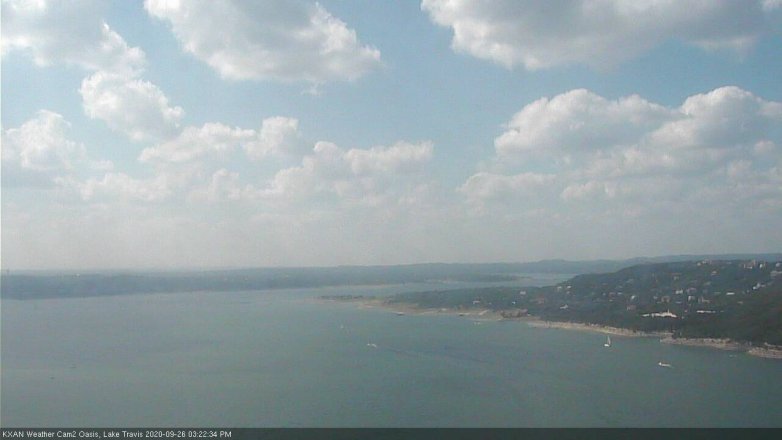 Lake Travis webcam, September 26, 2020 3:25 PM CT