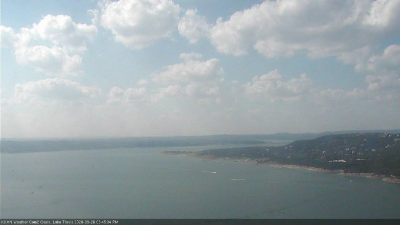 Lake Travis webcam, September 26, 2020 3:45 PM CT
