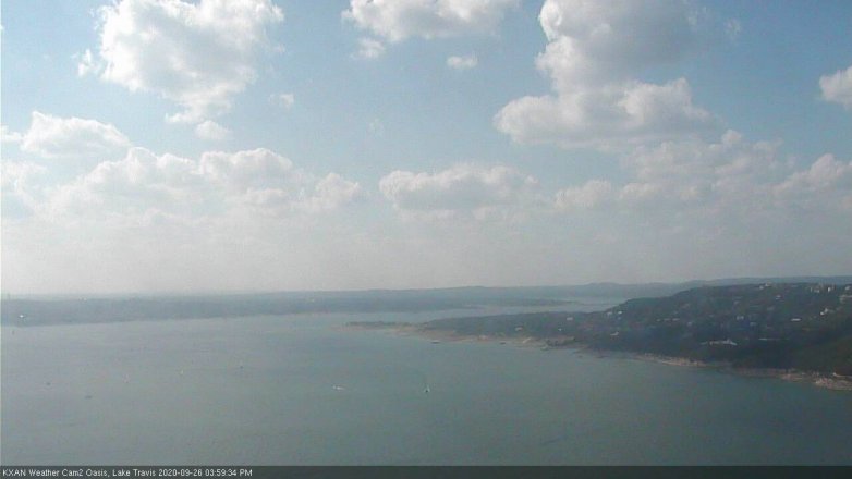 Lake Travis webcam, September 26, 2020 4:00 PM CT
