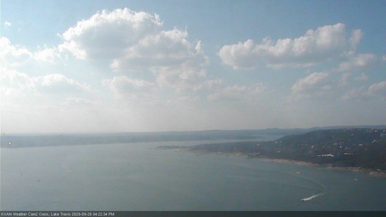 Lake Travis webcam, September 26, 2020 4:25 PM CT