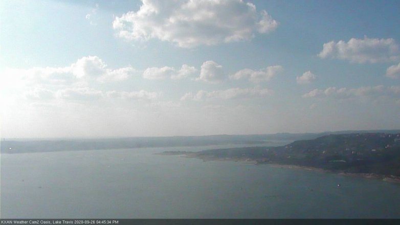 Lake Travis webcam, September 26, 2020 4:45 PM CT