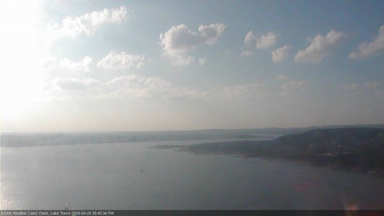 Lake Travis webcam, September 26, 2020 5:45 PM CT