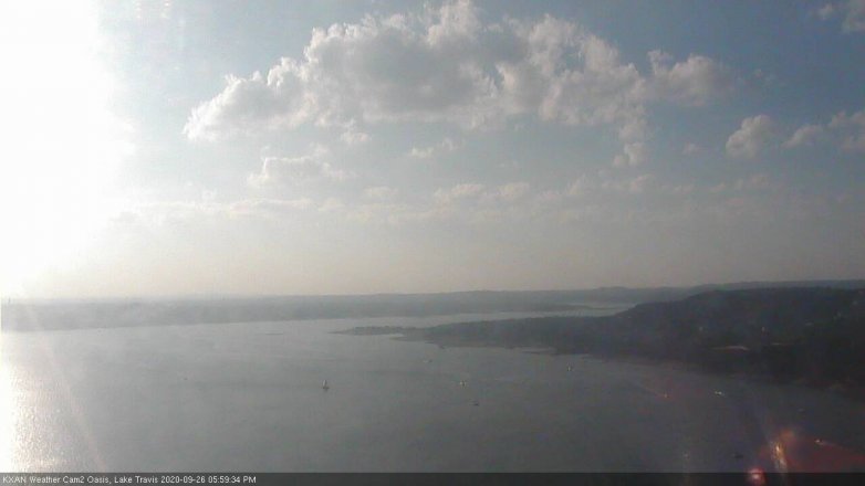 Lake Travis webcam, September 26, 2020 6:00 PM CT
