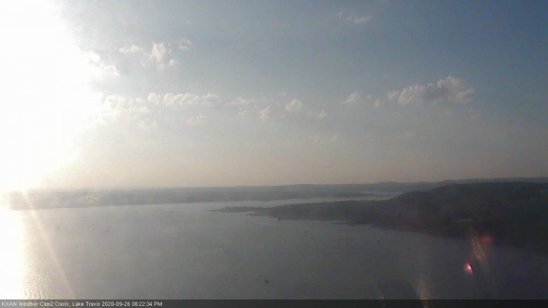 Lake Travis webcam, September 26, 2020 6:25 PM CT