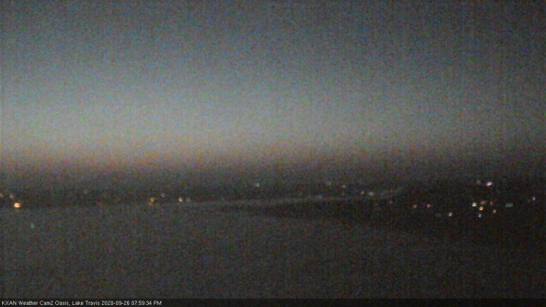 Lake Travis webcam, September 26, 2020 8:00 PM CT