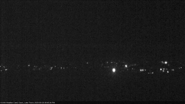 Lake Travis webcam, September 26, 2020 8:45 PM CT