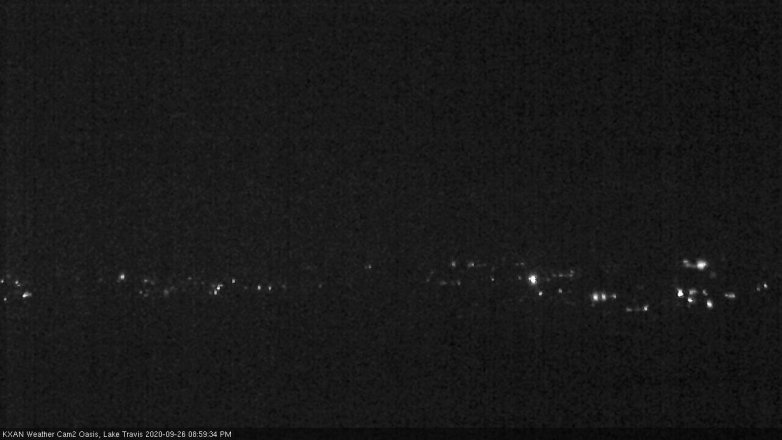 Lake Travis webcam, September 26, 2020 9:00 PM CT