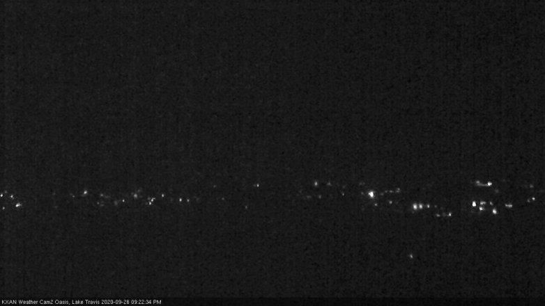 Lake Travis webcam, September 26, 2020 9:25 PM CT