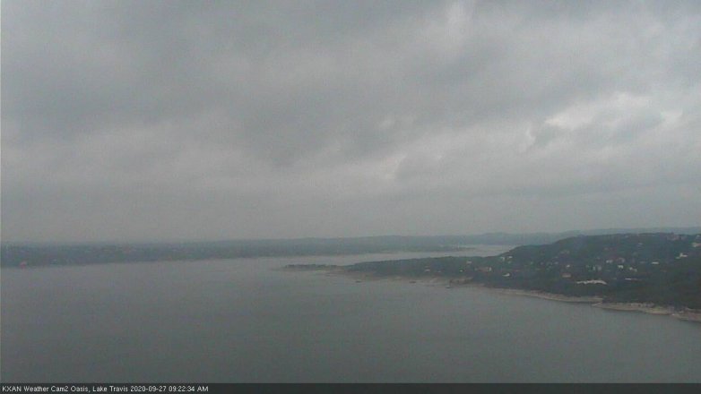 Lake Travis webcam, September 27, 2020 9:25 AM CT